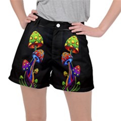 Mushroom Painting Ripstop Shorts by AstralArtistV