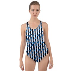 Blue Hearts Cut-out Back One Piece Swimsuit by designsbymallika