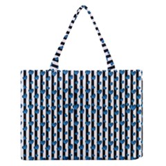 Blue Hearts Zipper Medium Tote Bag by designsbymallika