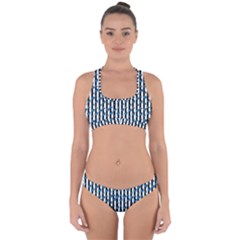 Blue Hearts Cross Back Hipster Bikini Set by designsbymallika