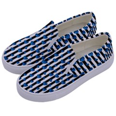 Blue Hearts Kids  Canvas Slip Ons by designsbymallika