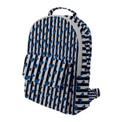 Blue Hearts Flap Pocket Backpack (large) by designsbymallika