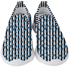 Blue Hearts Kids  Slip On Sneakers by designsbymallika