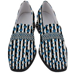 Blue Hearts Women s Chunky Heel Loafers by designsbymallika