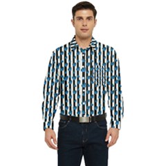 Blue Hearts Men s Long Sleeve Pocket Shirt 