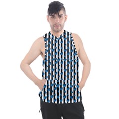 Blue Hearts Men s Sleeveless Hoodie