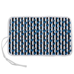 Blue Hearts Pen Storage Case (l) by designsbymallika