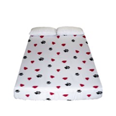 Dog Love Fitted Sheet (full/ Double Size) by designsbymallika