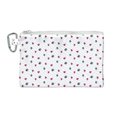 Dog Love Canvas Cosmetic Bag (medium) by designsbymallika