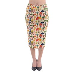 Garden Of Love Midi Pencil Skirt by designsbymallika