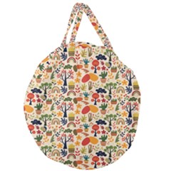 Garden Of Love Giant Round Zipper Tote by designsbymallika