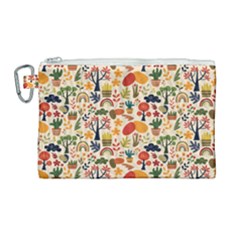 Garden Of Love Canvas Cosmetic Bag (large) by designsbymallika