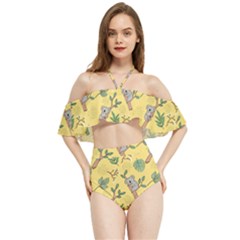 Kuala Bears Halter Flowy Bikini Set 