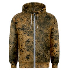 Orange Grunge Print Men s Zipper Hoodie