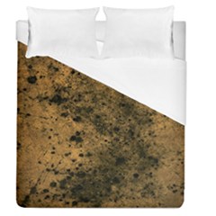 Orange Grunge Print Duvet Cover (queen Size)