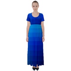 Zappwaits Water High Waist Short Sleeve Maxi Dress by zappwaits