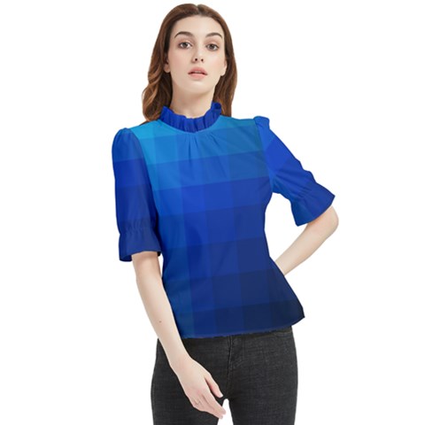 Zappwaits Water Frill Neck Blouse by zappwaits