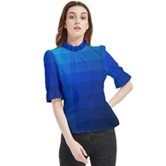 Zappwaits Water Frill Neck Blouse