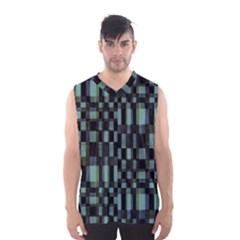 Dark Geometric Pattern Design Men s Basketball Tank Top