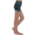 Dark Geometric Pattern Design Kids  Lightweight Velour Yoga Shorts View3