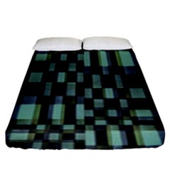 Dark Geometric Pattern Design Fitted Sheet (king Size) by dflcprintsclothing