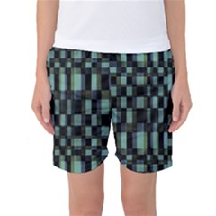 Dark Geometric Pattern Design Women s Basketball Shorts by dflcprintsclothing