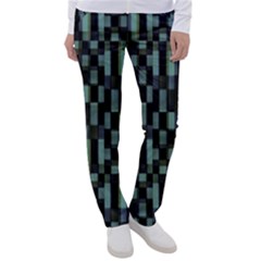 Dark Geometric Pattern Design Women s Casual Pants by dflcprintsclothing