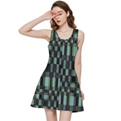 Dark Geometric Pattern Design Inside Out Racerback Dress