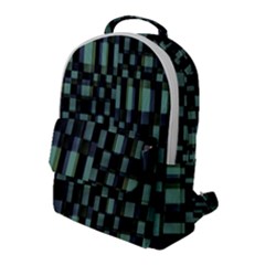 Dark Geometric Pattern Design Flap Pocket Backpack (large)