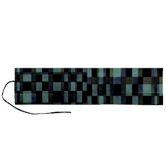 Dark Geometric Pattern Design Roll Up Canvas Pencil Holder (l) by dflcprintsclothing