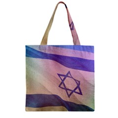 Israel Zipper Grocery Tote Bag by AwesomeFlags