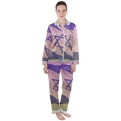 Israel Satin Long Sleeve Pajamas Set by AwesomeFlags