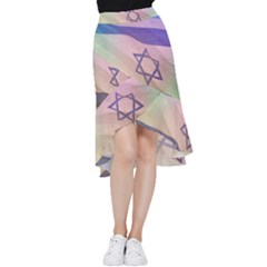 Israel Frill Hi Low Chiffon Skirt by AwesomeFlags