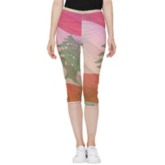 Lebanon Inside Out Lightweight Velour Capri Leggings 