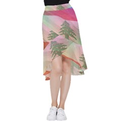 Lebanon Frill Hi Low Chiffon Skirt