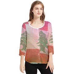 Lebanon Chiffon Quarter Sleeve Blouse