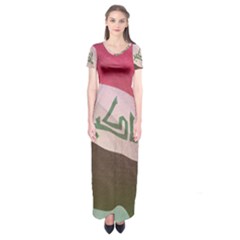 Iraq Short Sleeve Maxi Dress by AwesomeFlags