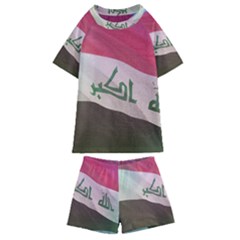 Iraq Kids  Swim Tee And Shorts Set by AwesomeFlags