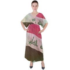 Iraq V-neck Boho Style Maxi Dress by AwesomeFlags