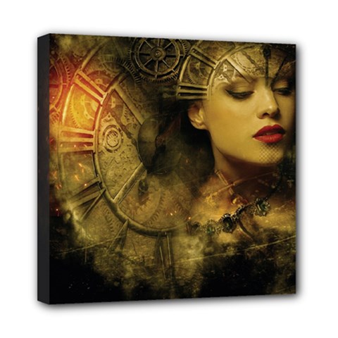 Surreal Steampunk Queen From Fonebook Mini Canvas 8  X 8  (stretched)