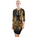 Surreal Steampunk Queen From Fonebook Quarter Sleeve Hood Bodycon Dress View1