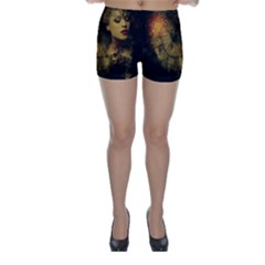 Surreal Steampunk Queen From Fonebook Skinny Shorts