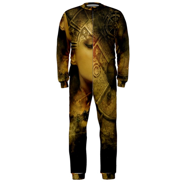 Surreal Steampunk Queen From Fonebook OnePiece Jumpsuit (Men) 