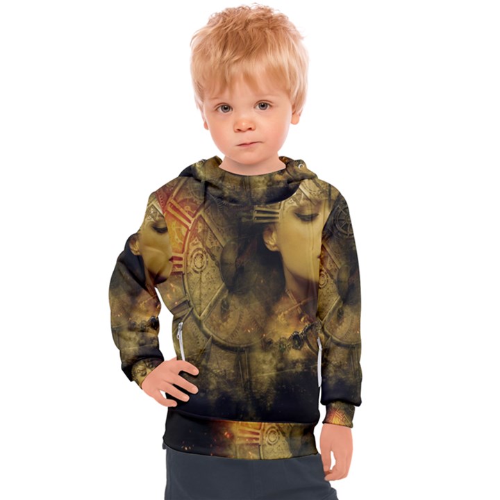 Surreal Steampunk Queen From Fonebook Kids  Hooded Pullover