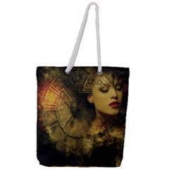 Surreal Steampunk Queen From Fonebook Full Print Rope Handle Tote (large)