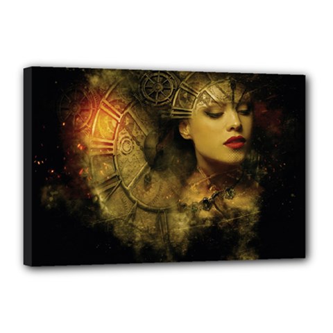 Surreal Steampunk Queen From Fonebook Canvas 18  X 12  (stretched) by 2853937