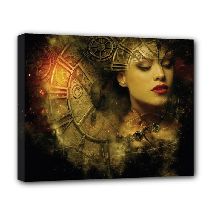 Surreal Steampunk Queen From Fonebook Deluxe Canvas 20  x 16  (Stretched)