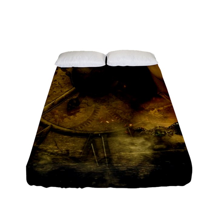 Surreal Steampunk Queen From Fonebook Fitted Sheet (Full/ Double Size)