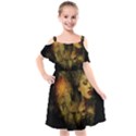 Surreal Steampunk Queen From Fonebook Kids  Cut Out Shoulders Chiffon Dress View1