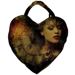 Surreal Steampunk Queen From Fonebook Giant Heart Shaped Tote by 2853937